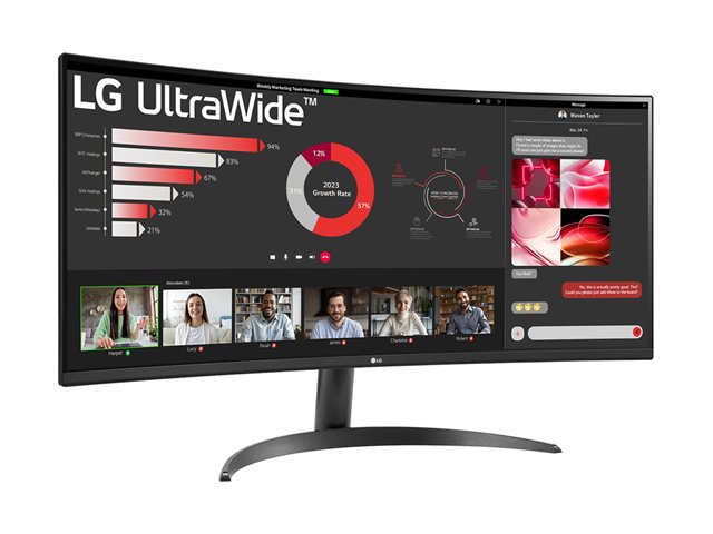 LG UltraWide 34WR50QK-B - LED Computer monitor - curved - 34 LG UltraWide 34WR50QK-B - LED Computer monitor - curved - 34